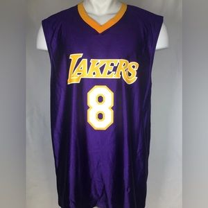 Kobe Bryant #8 Los Angeles Lakers NBA Purple Throwback Rookie Jersey Boys XL